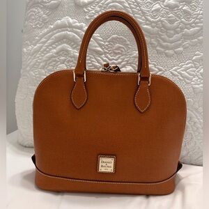 Dooney and Bourke Saffiano Leather Zip Satchel